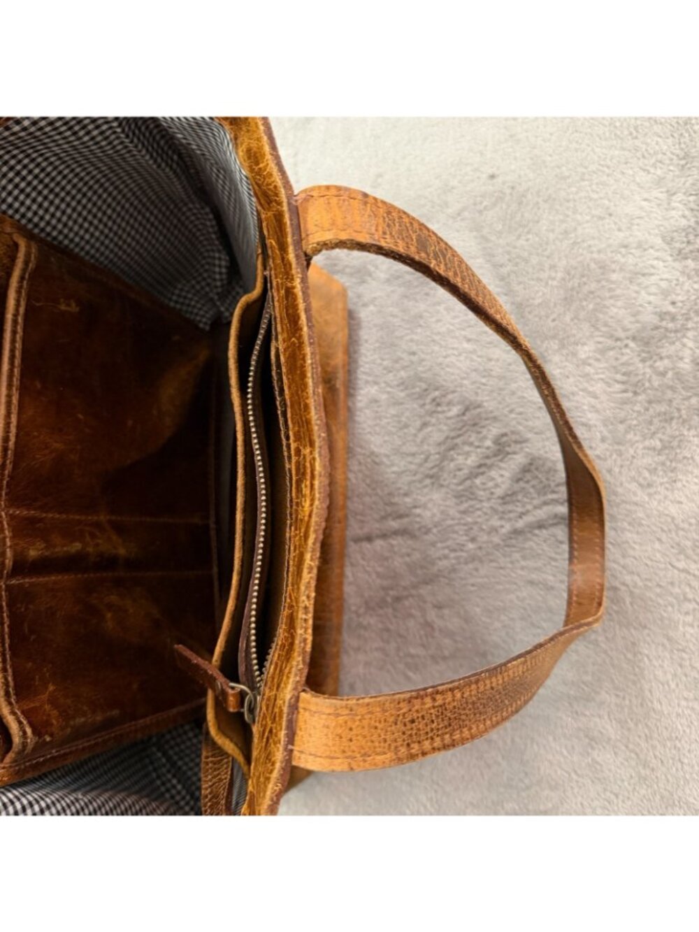 Kodiak Brown Leather Juneau Tote Large Shoulder Bag - Picture 6 of 9